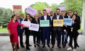 Politycy Koalicji Obywatelskiej i Trzeciej Drogi, mimo sporów wewnątrz rządu, prezentują wspólne hasła.