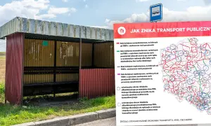 Walka z wykluczeniem komunikacyjnym: rozwój PKS w programie Lewicy. Mapa pokazuje zanik transportu publicznego.