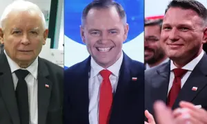 Jarosław Kaczyński, Sławomir Mentzen i Krzysztof Bosak. Konfederacja vs PiS o kogo walczą te partie?