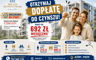 Szczęśliwa rodzina z kluczami do mieszkania na start. Program dopłat do czynszu, nawet 692 zł miesięcznie.