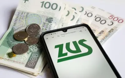 Pieniądze i telefon z logo ZUS. Sprawdź, ile wynosi renta chorobowa.