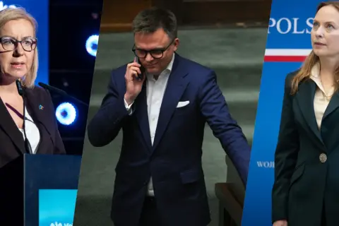 Trzy osoby omawiają, jak Polska 2050 chce rozwiązać kryzys mieszkaniowy.