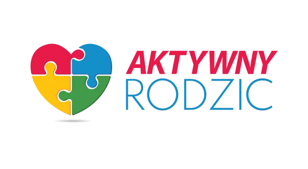 Logo "Aktywny Rodzic" z sercem z puzzli. Lewica współtworzyła ustawę żłobkową, wspierając rodziców.
