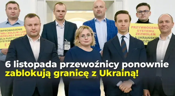 Konfederacja wspiera protest polskich przewoźników na granicy z Ukrainą. 6 listopada blokada!