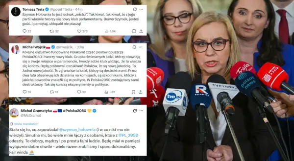 Analiza przyczyn dymisji i odejść posłów z Polski 2050. Politycy opuszczają klub, tworząc nowy.