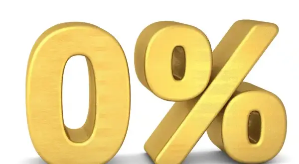 Złote cyfry 0% symbolizują pytanie: dlaczego lewica blokuje kredyt zero procent w rządzie?