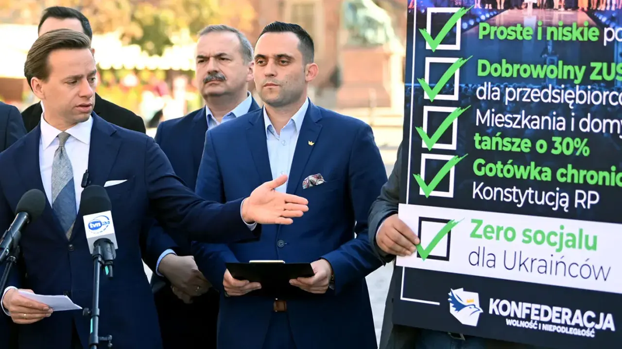 Piątka Mentzena: proste podatki, dobrowolny ZUS, tańsze mieszkania, gotówka chroniona konstytucją, zero socjalu dla Ukraińców.