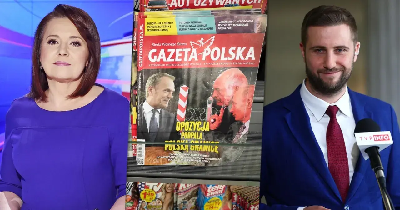 Zmiany w mediach publicznych, jak przeprowadziła je koalicja obywatelska, widać na okładce "Gazety Polskiej" z Donaldem Tuskiem i wizerunkami polityków.