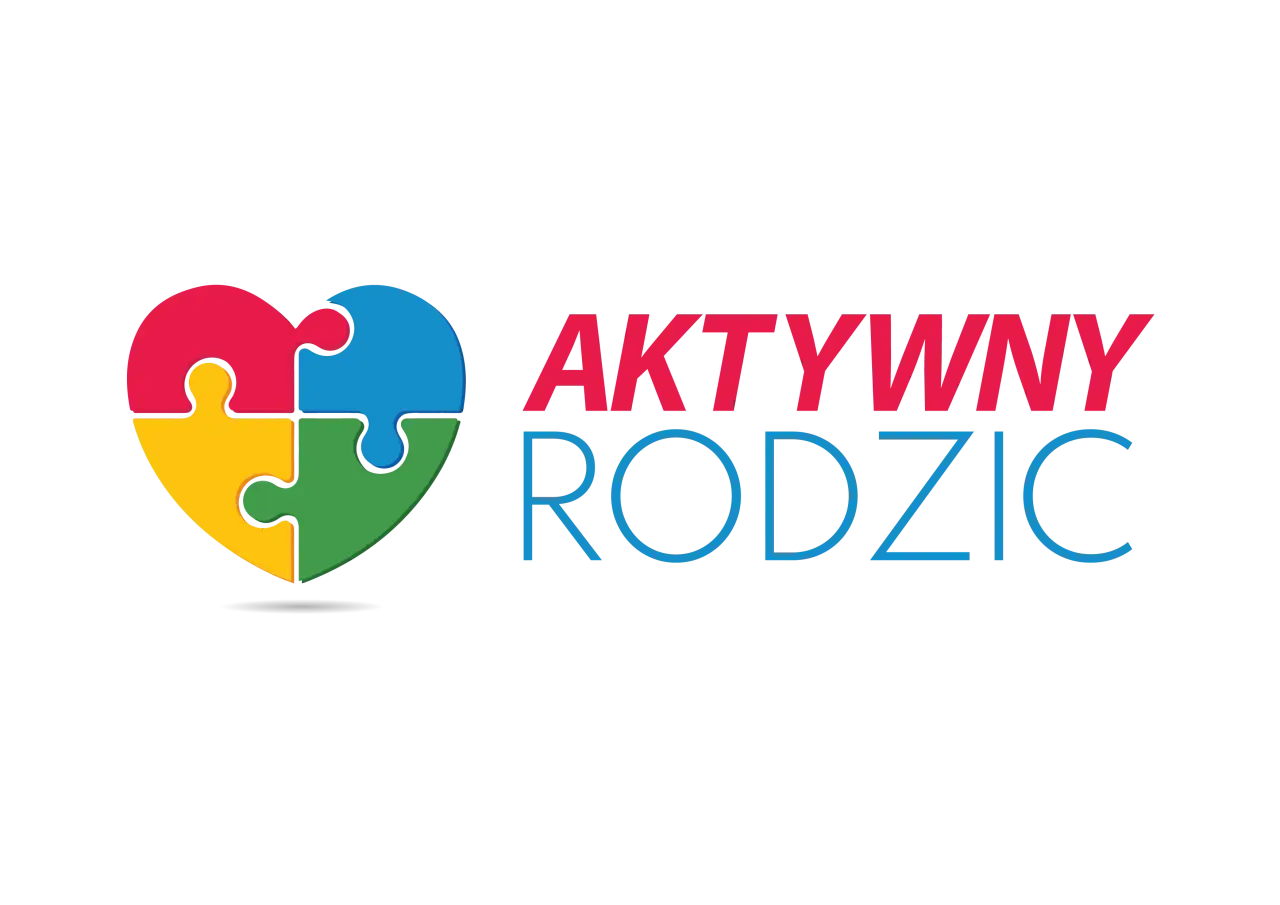 Logo "Aktywny Rodzic" z sercem z puzzli. Lewica współtworzyła ustawę żłobkową, wspierając rodziców.