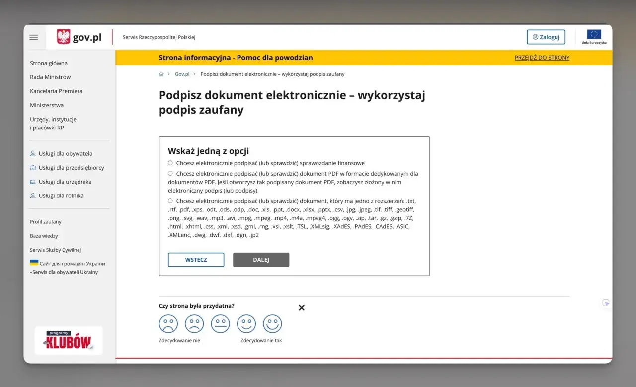 Jak podpisać dokument profilem zaufanym? Strona gov.pl wyjaśnia, jak elektronicznie podpisać dokumenty PDF i inne pliki.
