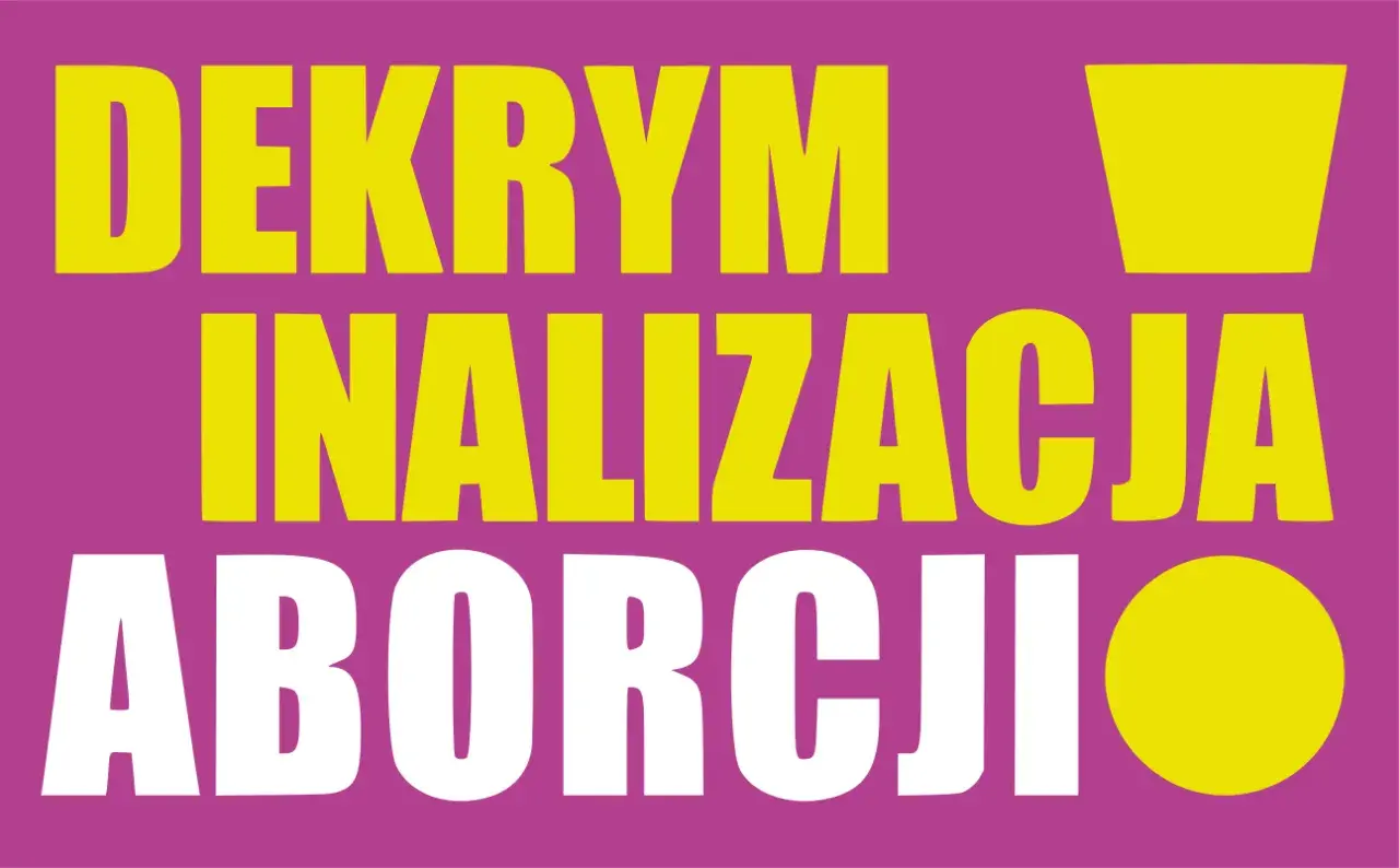 Projekt lewicy: ustawa o dekryminalizacji aborcji. Jasne hasło na fioletowym tle.