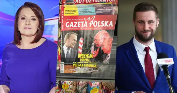 Zmiany w mediach publicznych, jak przeprowadziła je koalicja obywatelska, widać na okładce "Gazety Polskiej" z Donaldem Tuskiem i wizerunkami polityków.
