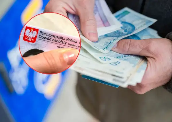 Konfederacja walczy o ochronę gotówki, wpisanie praw do konstytucji. Dowód osobisty i banknoty w dłoniach.