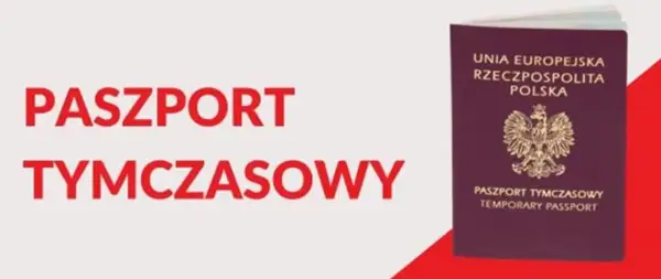 Paszport tymczasowy Rzeczypospolitej Polskiej. Dokument podróży z orłem.