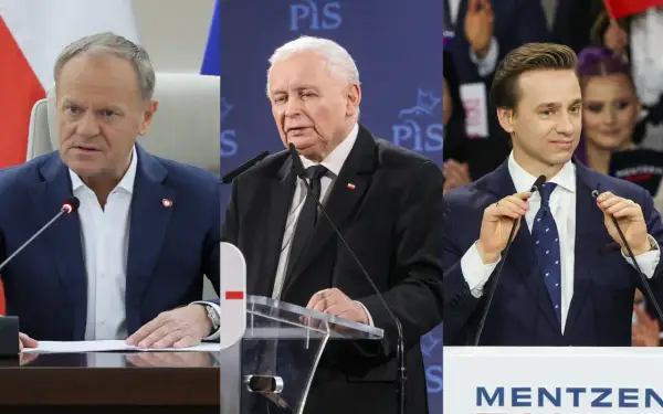 Tusk, Kaczyński i Mentzen. Czy konfederacja a potencjalna koalicja z PiS to realny scenariusz?
